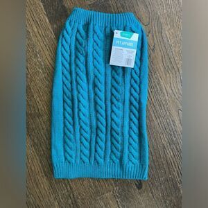 Frisco Pet Sweater Teal Color Size Large